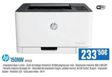 Oferta de HP - Hp 150nw por 233,5€ en Beep