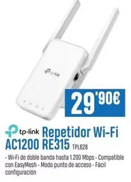 Oferta de TP-LINK - Repetidor Wi-Fi AC1200 RE315 por 29,9€ en Beep