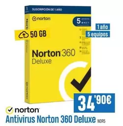 Oferta de Norton - Antivirus  360 Deluxe por 34,9€ en Beep