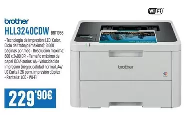 Oferta de Brother - HLL3240CDW por 229,9€ en Beep