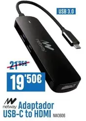 Oferta de Netway - Adaptador Usb-c To Hdmi Nw3606 por 19,5€ en Beep