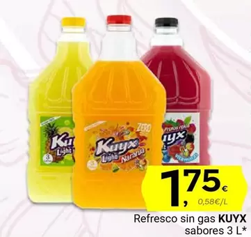 Oferta de Kuyx - Refresco Sin Gas Sabores por 1,75€ en Supermercados Dani