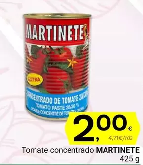 Oferta de Martinete - Tomate Concentrado por 2€ en Supermercados Dani