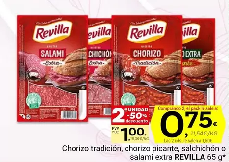 Oferta de Revilla - Chorizo Tradicional por 1,55€ en Supermercados Dani