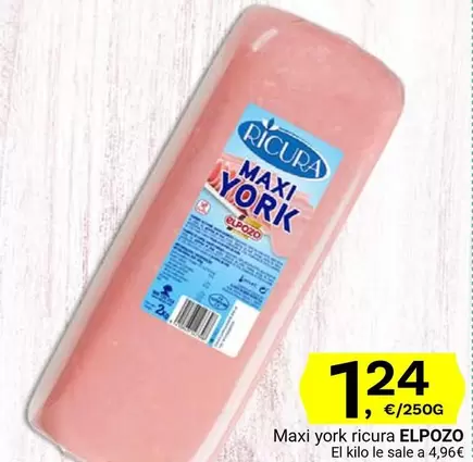 Oferta de Elpozo - Maxi York Ricara por 1,24€ en Supermercados Dani