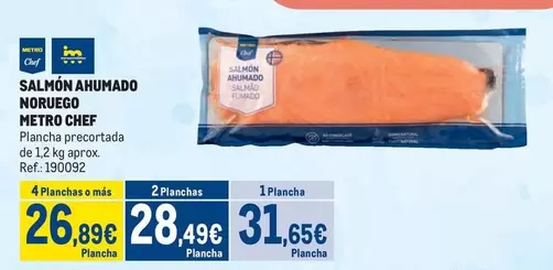 Oferta de Chef - Salmón Ahumado Noruego por 31,65€ en Makro