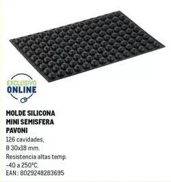 Oferta de Pavoni - Molde Silicona Mini Semisera en Makro