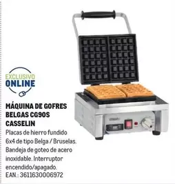 Oferta de Casselin - Máquina De Gofres Belgas Cg90s en Makro