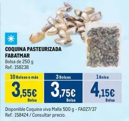 Oferta de Coquina Pasteurizada por 4,15€ en Makro