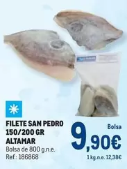 Oferta de Altamar - Filete San Pedro 150/200 Gr por 9,9€ en Makro