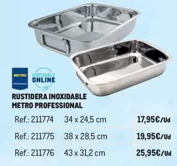 Oferta de Metro Professional - Rustidera Inoxidable por 19,95€ en Makro