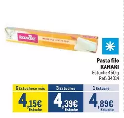 Oferta de Pasta Filo por 4,89€ en Makro