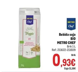 Oferta de Chef - Bebida Soja Bio por 0,93€ en Makro