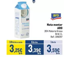 Oferta de Aro - Nata Montar por 3,59€ en Makro