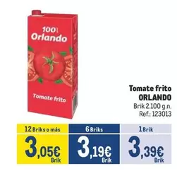 Oferta de Orlando - Tomate Frito por 3,39€ en Makro