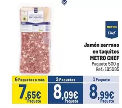 Oferta de Chef - Jamon Serrano En Taquitos por 8,99€ en Makro