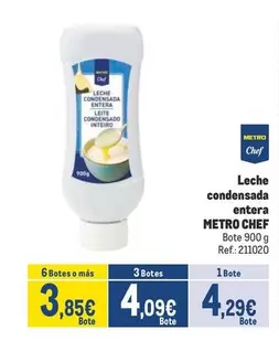 Oferta de Chef - Leche Condensada Entera por 4,29€ en Makro