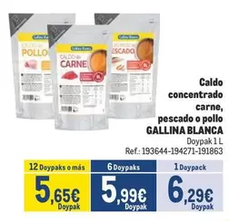 Oferta de Gallina Blanca - Caldo Concentrado Carne, Pescado O Pollo por 6,29€ en Makro