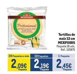 Oferta de Mexifoods - Tortillas De Maiz por 2,45€ en Makro