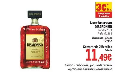 Oferta de Disaronno - Licor Amaretto por 12,99€ en Makro