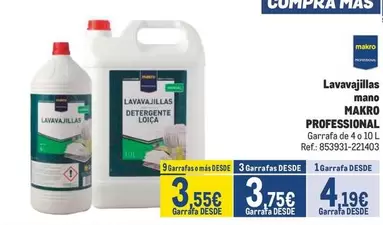 Oferta de Makro - Lavavajillas Mano Professional por 3,55€ en Makro