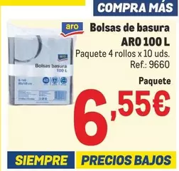 Oferta de Aro - Bolsas De Basura por 6,55€ en Makro