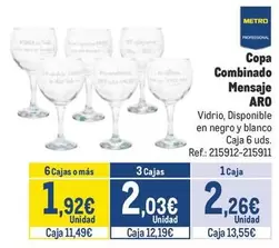 Oferta de Aro - Copa Combinado Mensaje por 2,26€ en Makro