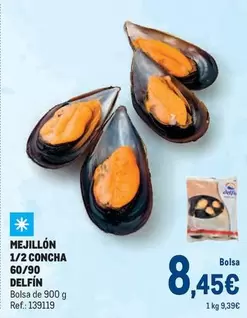 Oferta de Delfín - Mejillón 1/2 Concha 60/90 por 8,45€ en Makro