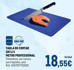 Oferta de Metro Professional - Tabla De Cortar Gn 1/1 por 18,55€ en Makro