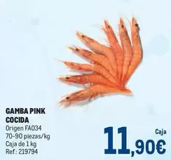 Oferta de Origen - Gamba Pink Cocida por 11,9€ en Makro