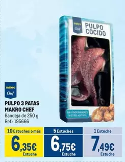 Oferta de Makro - Pulpo 3 Patas por 7,49€ en Makro