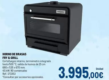 Oferta de Fry & Grill - Horno De Brasas por 3995€ en Makro