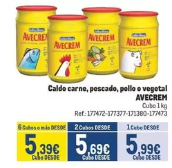 Oferta de Avecrem - Caldo Carne, Pescado, Pollo O Vegetal por 5,99€ en Makro