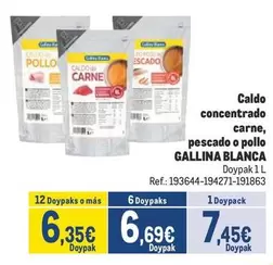 Oferta de Gallina Blanca - Caldo Concentrado Carne, Pescado O Pollo por 7,45€ en Makro