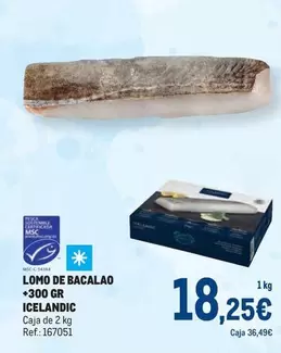 Oferta de Icelandic - Lomo De Bacalao +300 Gr por 18,25€ en Makro