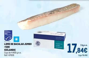 Oferta de Icelandic - Lomo De Bacalao Jumbo +500 por 17,84€ en Makro