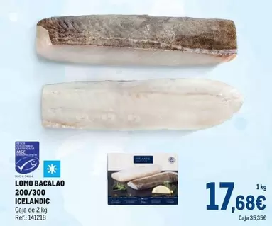 Oferta de Icelandic - Lomo Bacalao 200/300 por 17,68€ en Makro