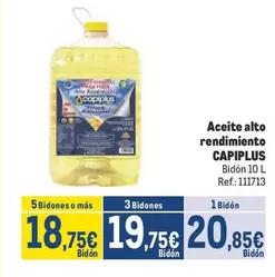 Oferta de Capiplus - Aceite Alto Rendimiento por 20,85€ en Makro