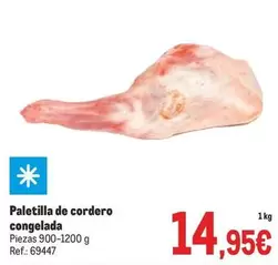 Oferta de Paletilla De Cordero Congelada por 14,95€ en Makro