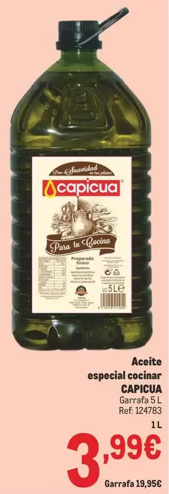 Oferta de Capicua - Aceite Especial Cocina por 3,99€ en Makro