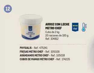 Oferta de Chef select - Arroz Con Leche Metro Chef en Makro