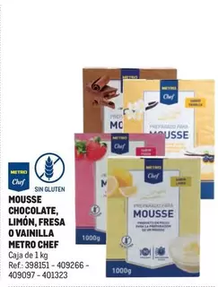 Oferta de Chef - Mousse Chocolate, Limón, Fresa O Vainilla en Makro