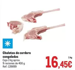 Oferta de Chuletas De Cordero Congeladas por 16,45€ en Makro