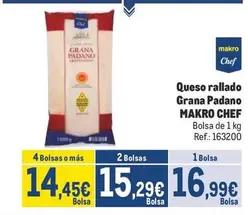 Oferta de Makro - Queso Rallado Grana Padano por 16,99€ en Makro