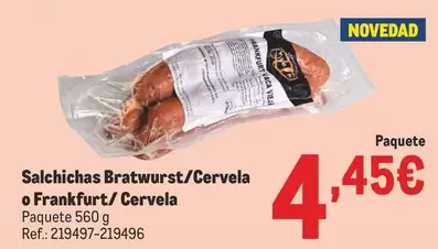 Oferta de Frankfurt - Salchichas Bratwurst/ Cervela O / Cervela por 4,45€ en Makro