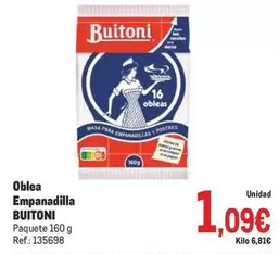 Oferta de Buitoni - Oblea Empanadilla por 1,09€ en Makro