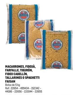 Oferta de Macarrones, Fideua, Farfalle, Tiburon, Fideo Cabellin, Tallarines O Spaghetti en Makro