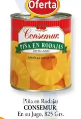 Oferta de Consemur - Piña En Rodajas En Su Jugo en Cash Barea