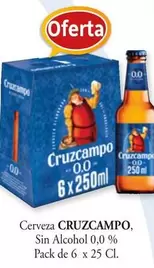 Oferta de Cruzcampo - Cerveza Sin Alcohol 0,0% en Cash Barea