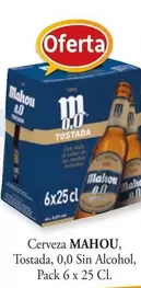 Oferta de Mahou - Cerveza Tostada 0,0 Sin Alcohol en Cash Barea